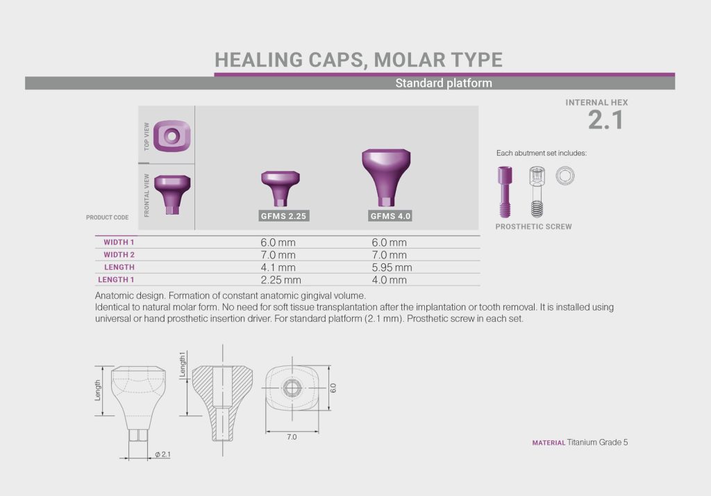 هیلینگ کپ Molar بایولاین در پلتفرم استاندارد