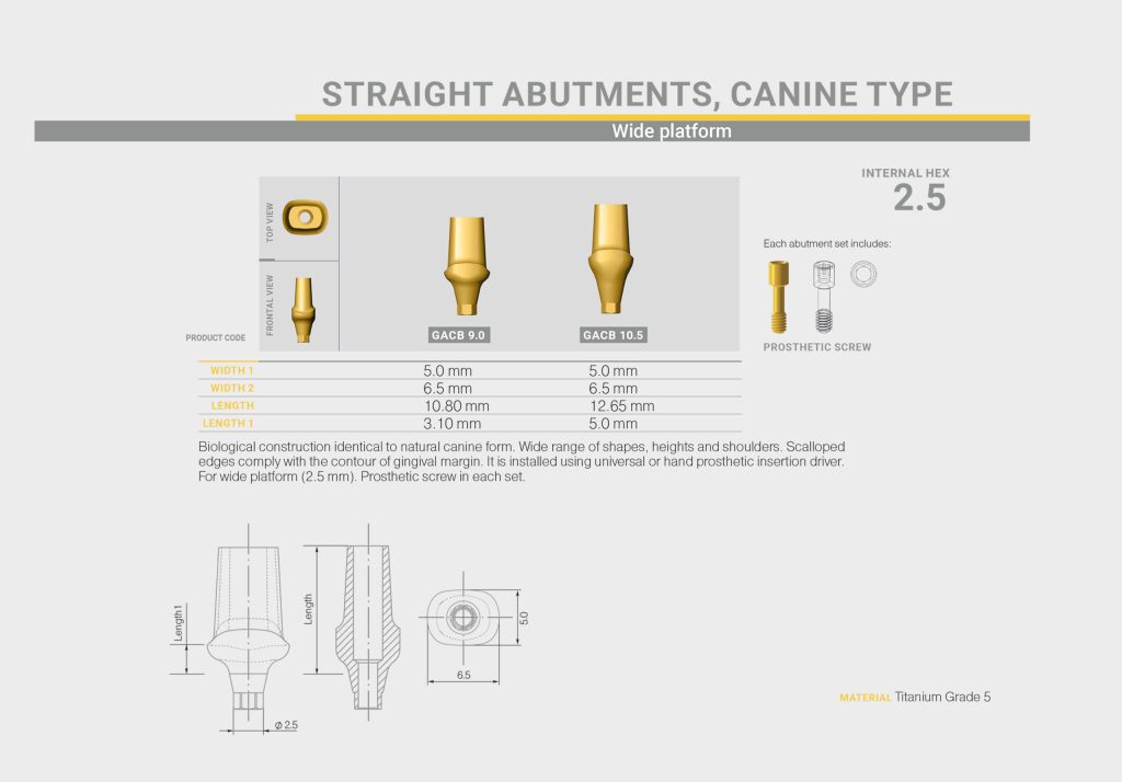 اباتمنت مستقیم Canine در پلتفرم رگولار Bio Line